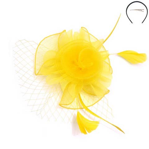 Sophia Rose Mesh Feather Fascinator