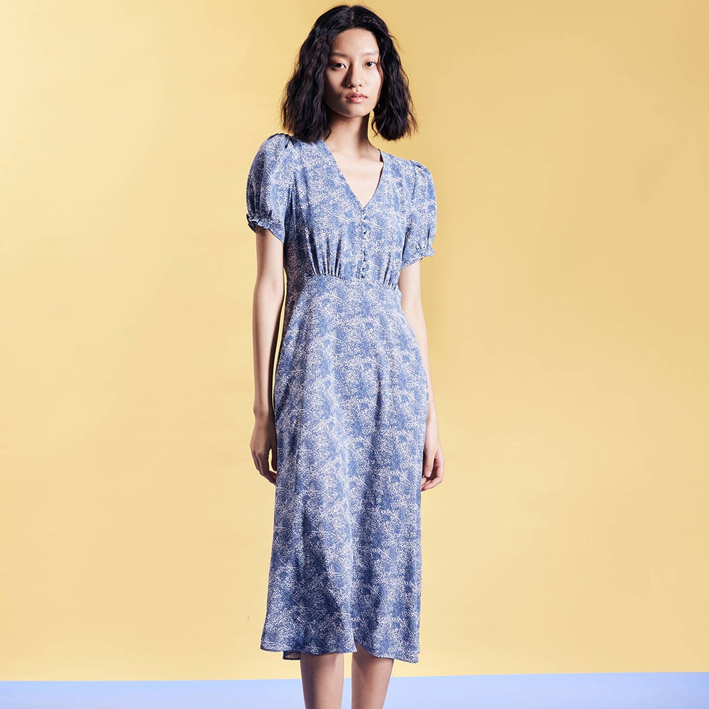 Smart Liberty print flared empire dress
