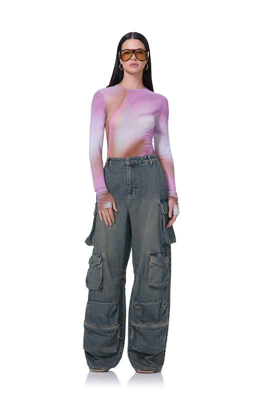 AFRM Kaylee Top - Lilac Watercolor