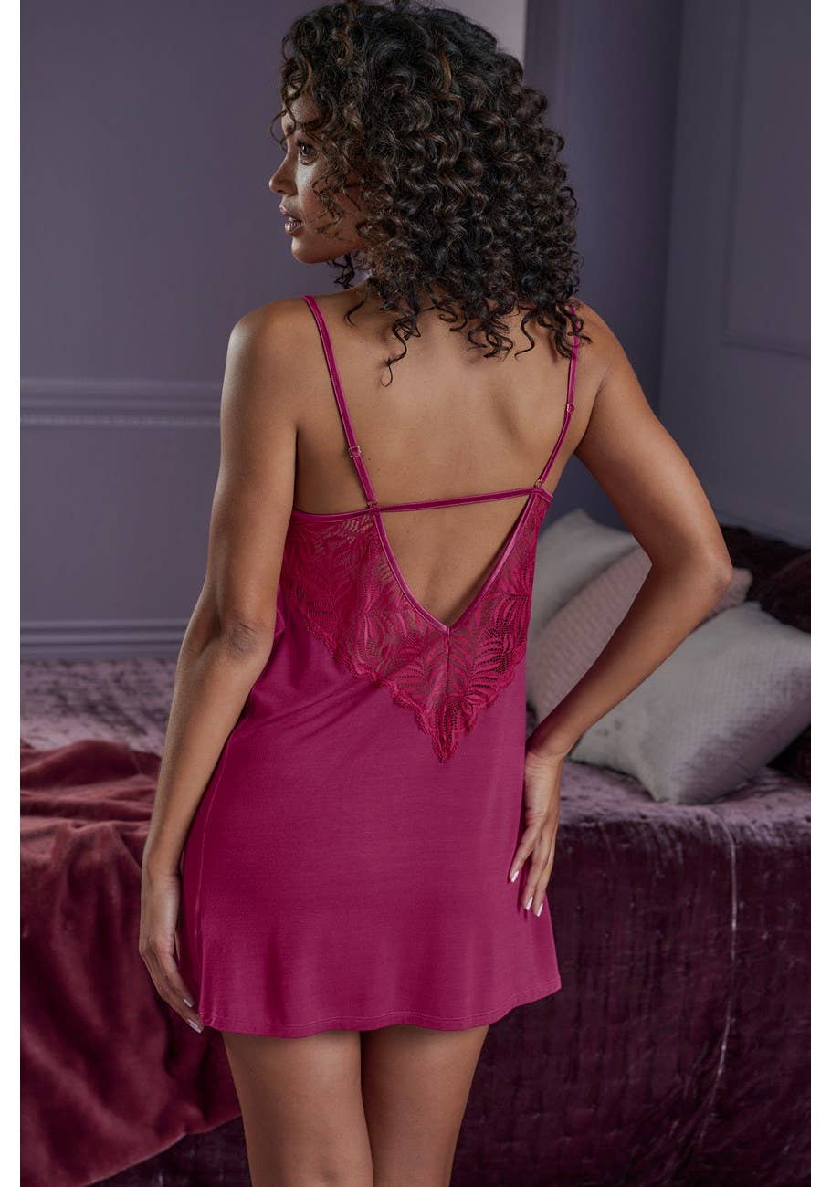 LASCANA Women's Back Cutout Lace Negligee