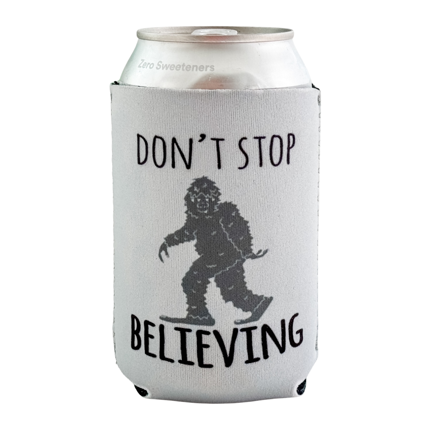 Moonlight Don't Stop Believing - Funny Koozies - Bigfoot, Sasquatch