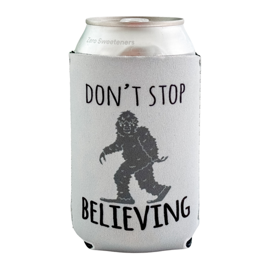 Moonlight Don't Stop Believing - Funny Koozies - Bigfoot, Sasquatch