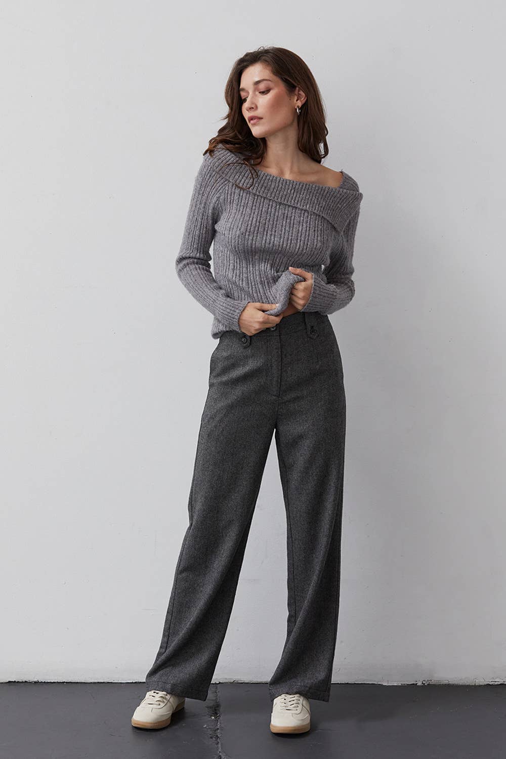 Crescent Shanie Off Shoulder Sweater Top