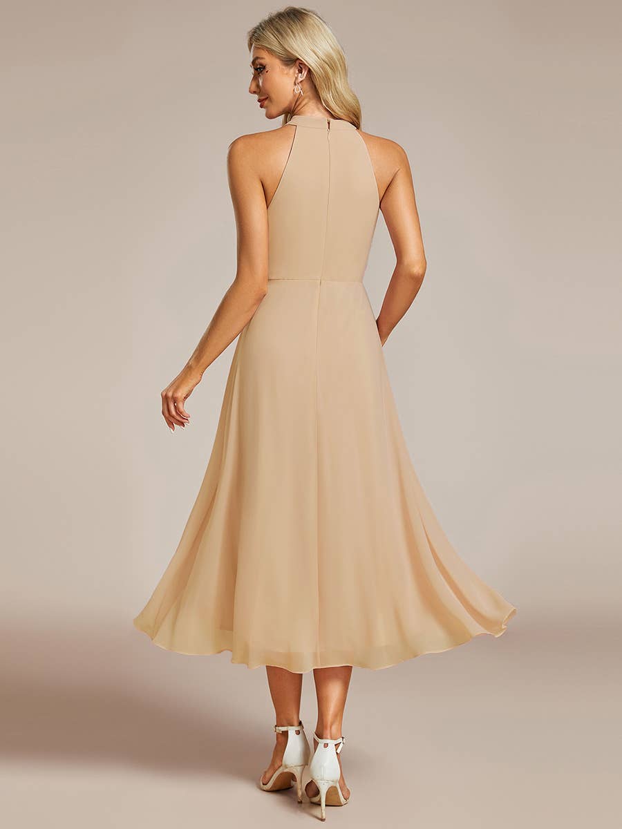 Ever Pretty Midi Lining Length fold stream Empire Waist Dresses
