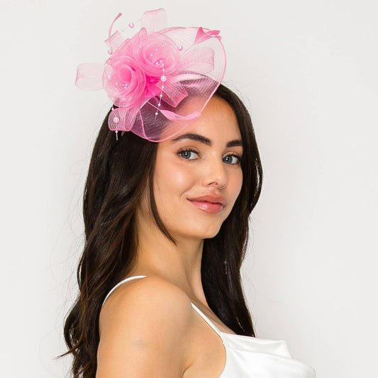 Sophia Fashion Fascinator with Feather Hair Clip