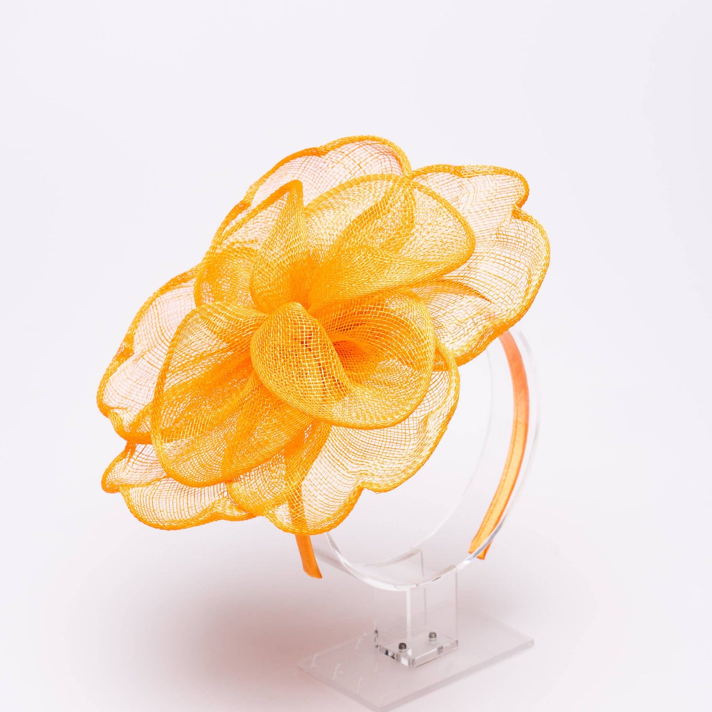 KaKyCo Sinamay Peony Pedal Narrow Headband Fascinator