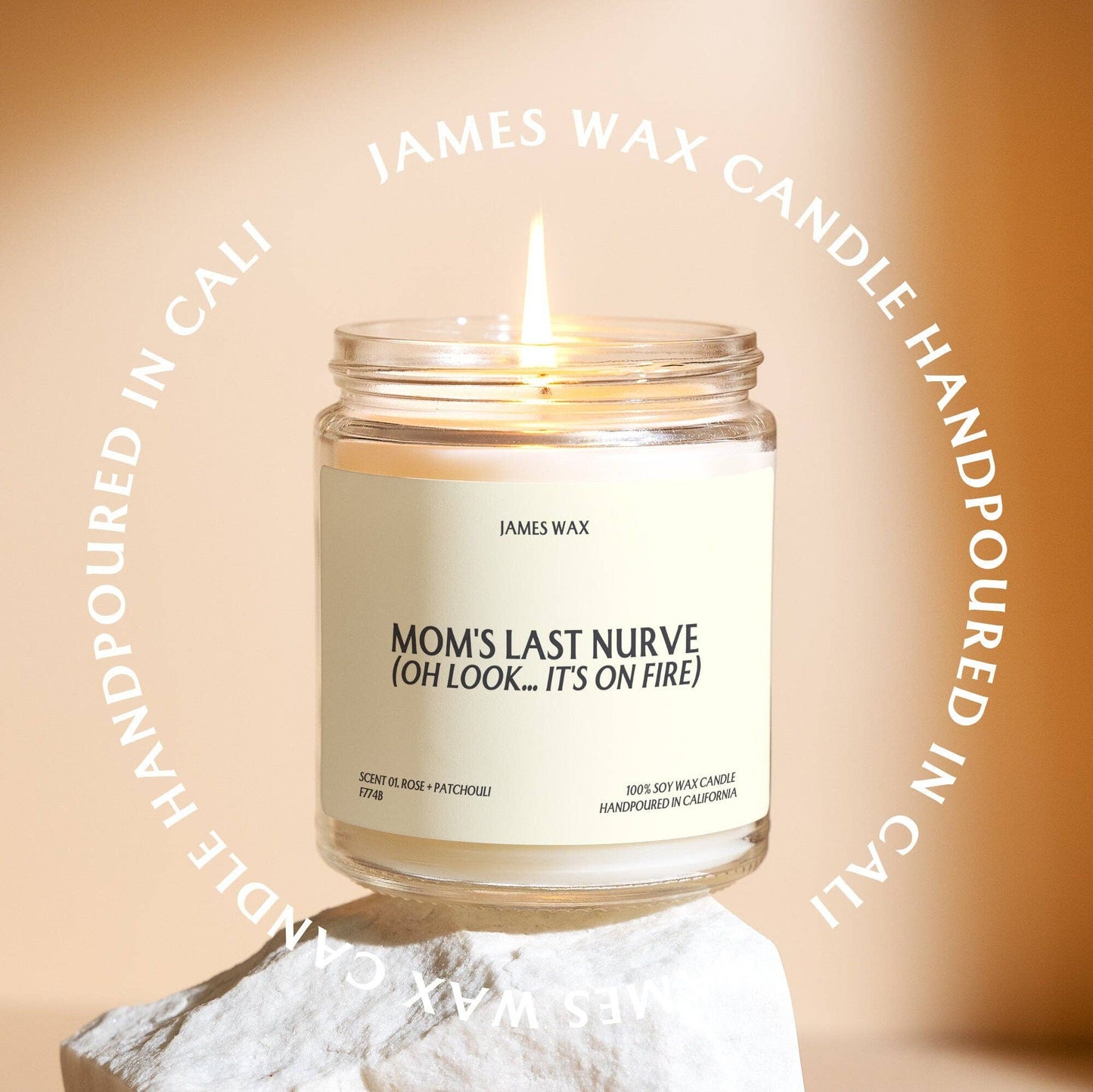 James Mom's Last Nerve (Oh Look... It's On Fire) Candle Mom Gift Stress Relief For Stressed Moms F774B