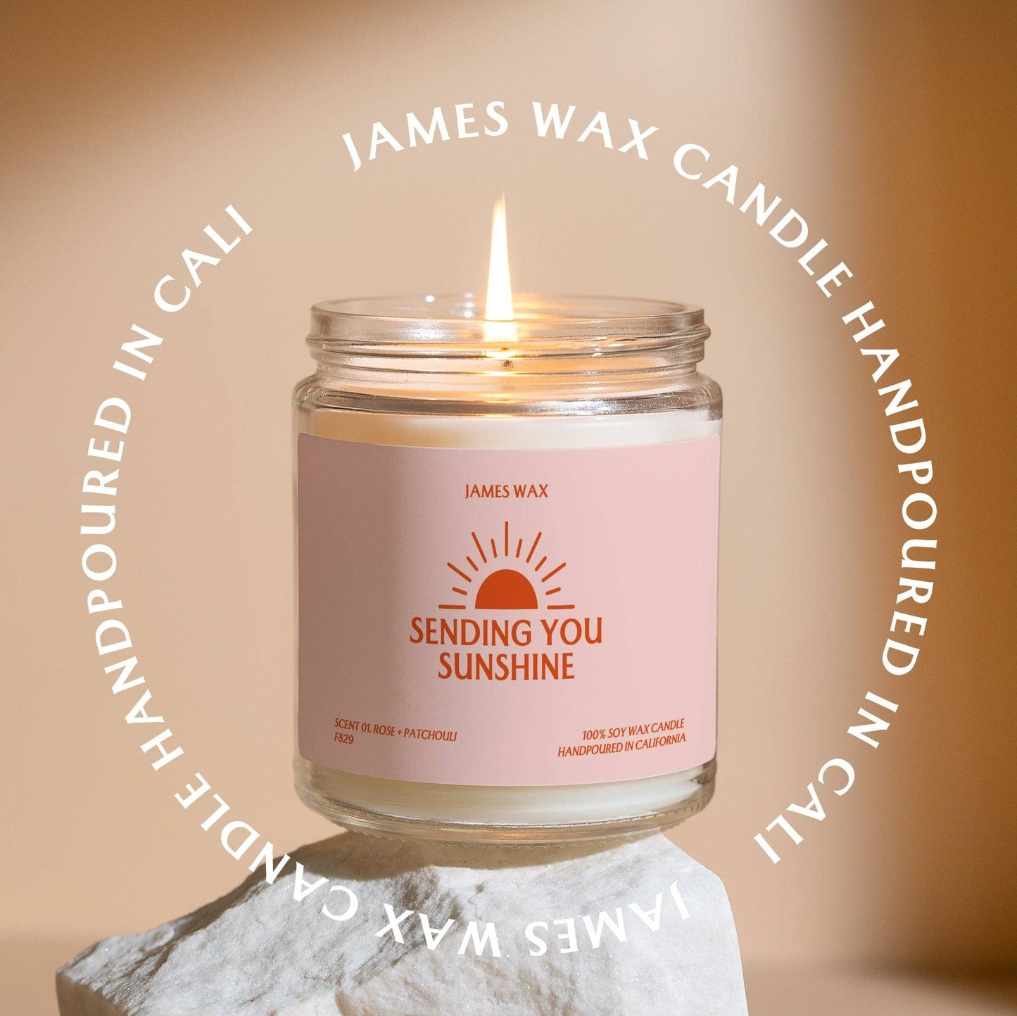 James Encouragement Gift Sending You Sunshine Candle Candle For Encouragement Positivity Gift F829