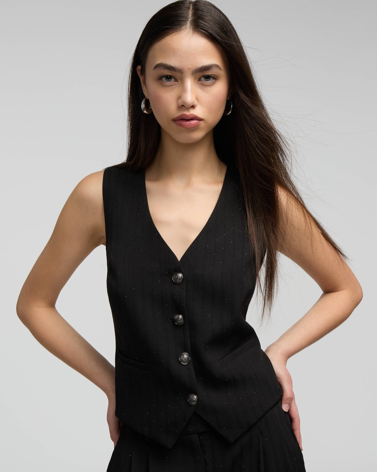 NVLT RHINESTONE VEST