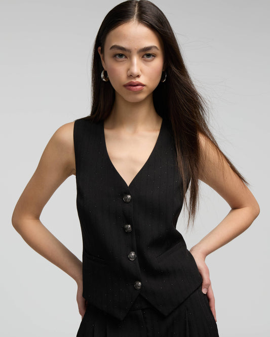 NVLT RHINESTONE VEST