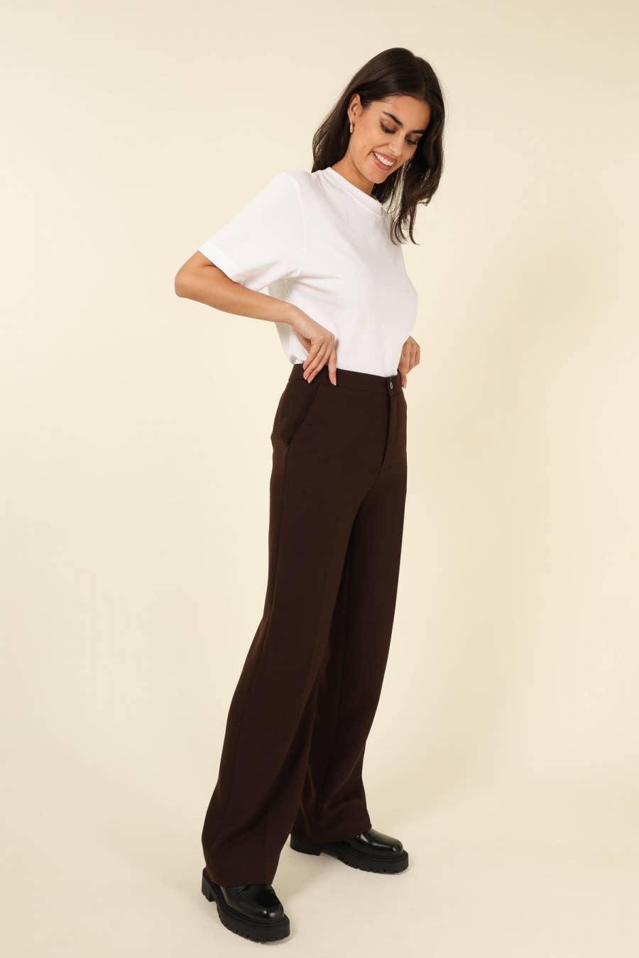 Chocolate Straight Cut Trouser