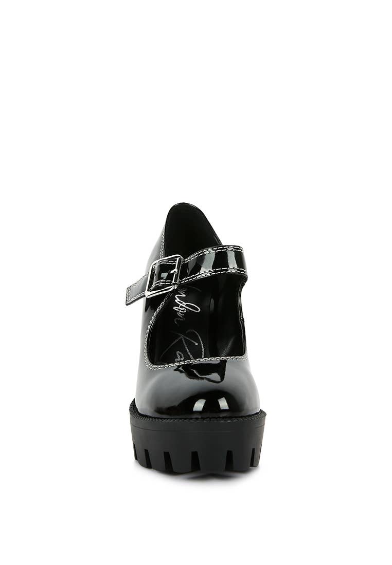 Rag MILLENIAL BUG Patent High Heeled Mary Jane Shoes