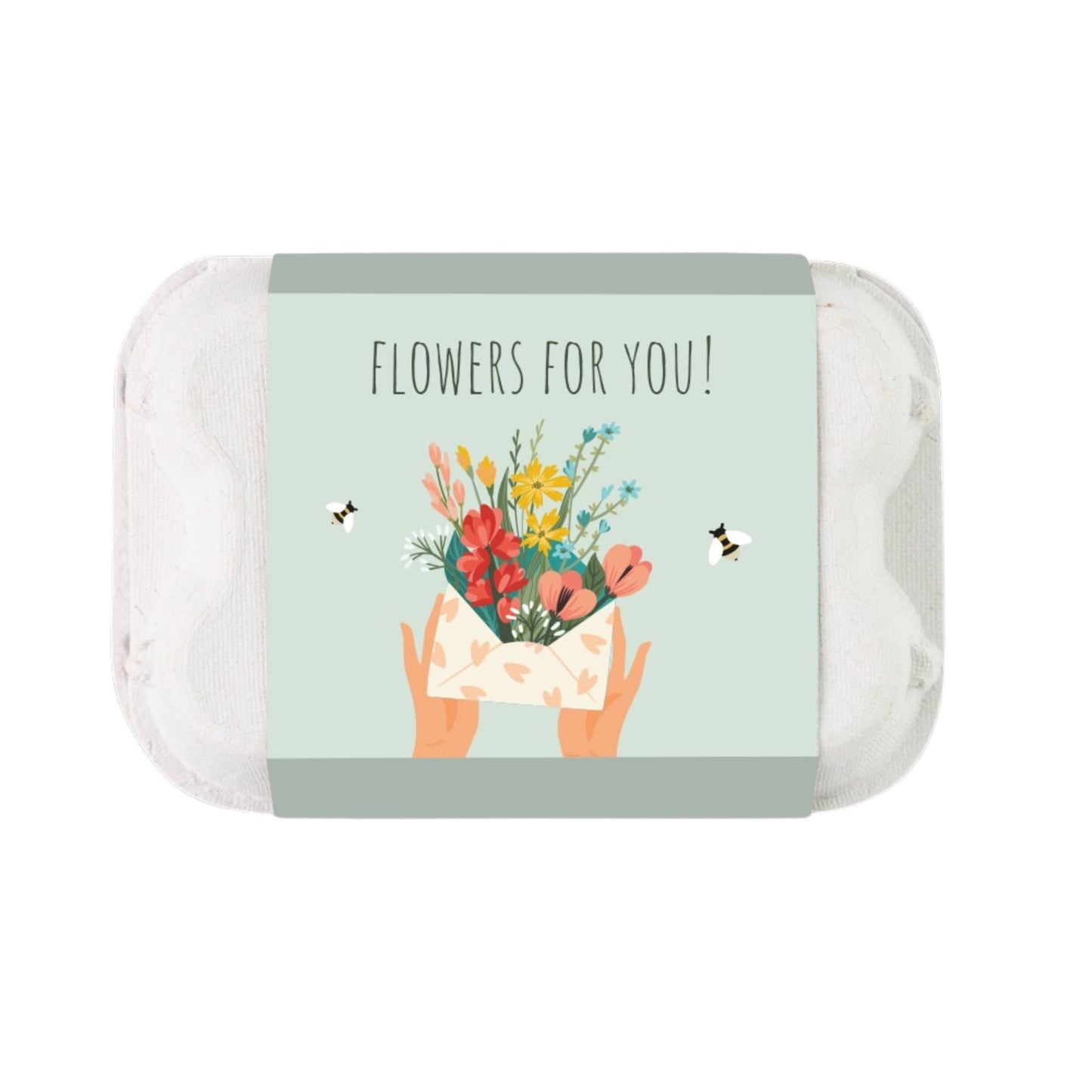 Buzzy Flowers For You Egg Carton | Wildflower Seed Balls | Gift