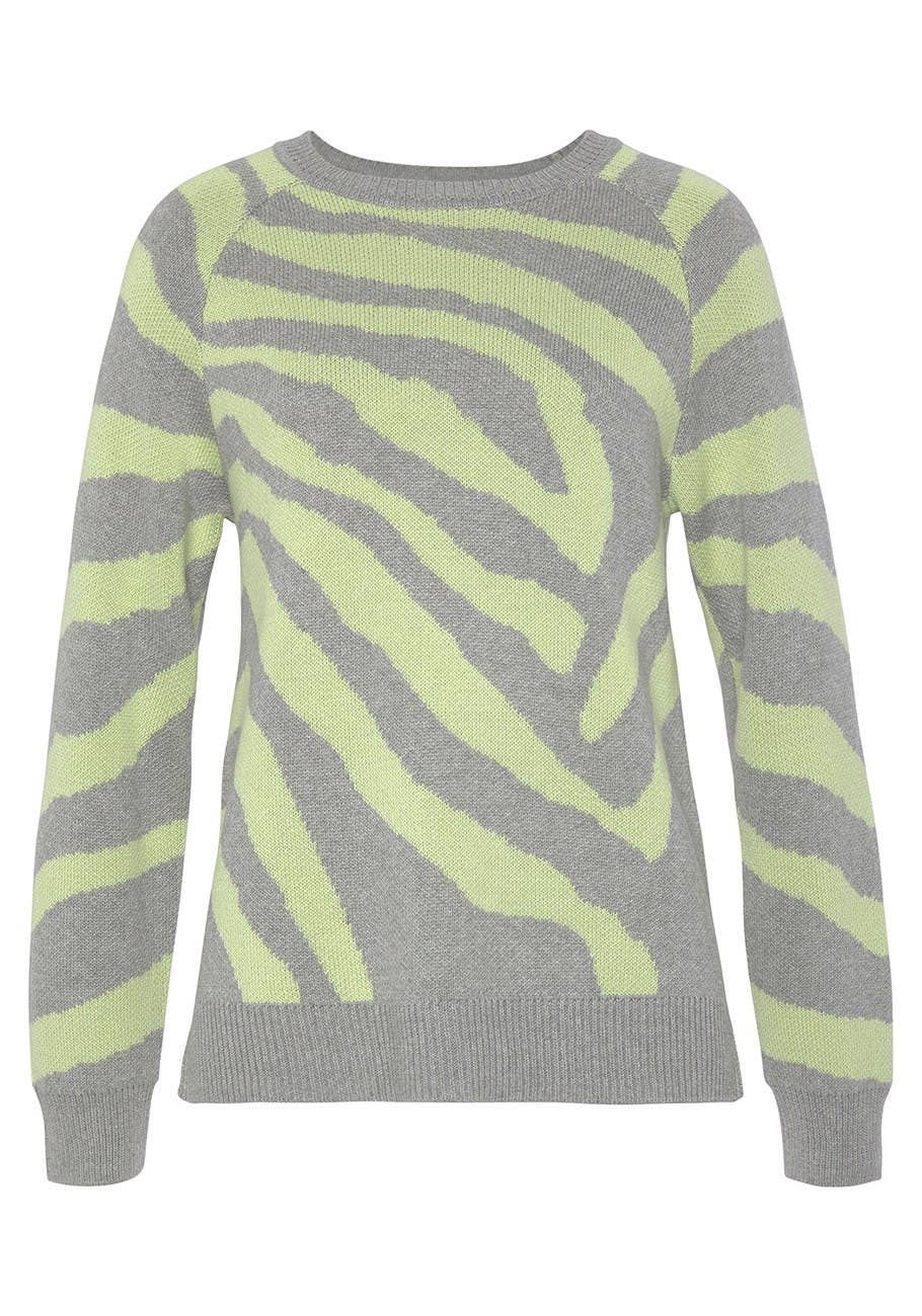 LASCANA Women's Zebra Print Sweater