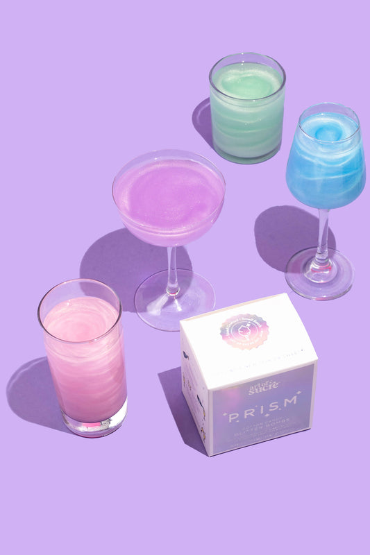 Prism Cotton Candy Glitter Bombs for Drinks