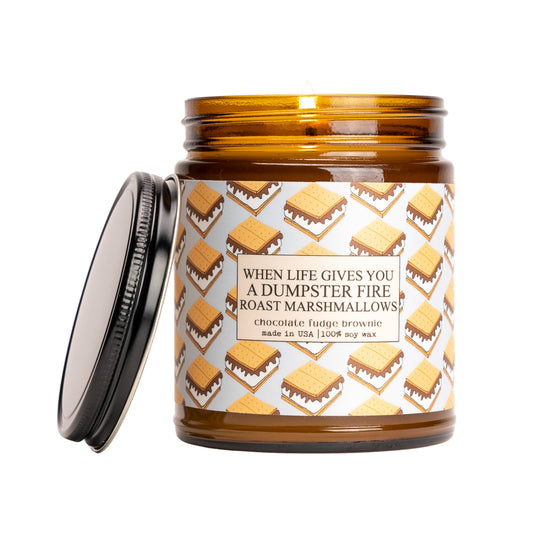 Moonlight When Life Gives You a Dumpster Fire - Funny Soy Candle 9oz