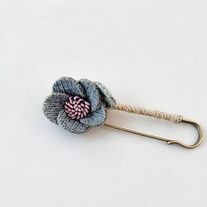 Refined Forest Style Flower Scarf Daily Brooch pin