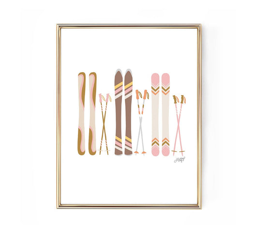 Ski's Illustration (Neutral Palette) - Art Print