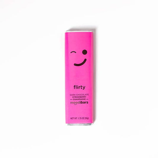 Moodibars® FLIRTY Dark Chocolate Strawberry Champagne 1.75oz