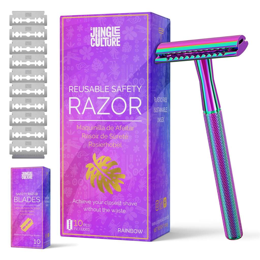 Jungle Razor WITH 10 razor blades included + stand