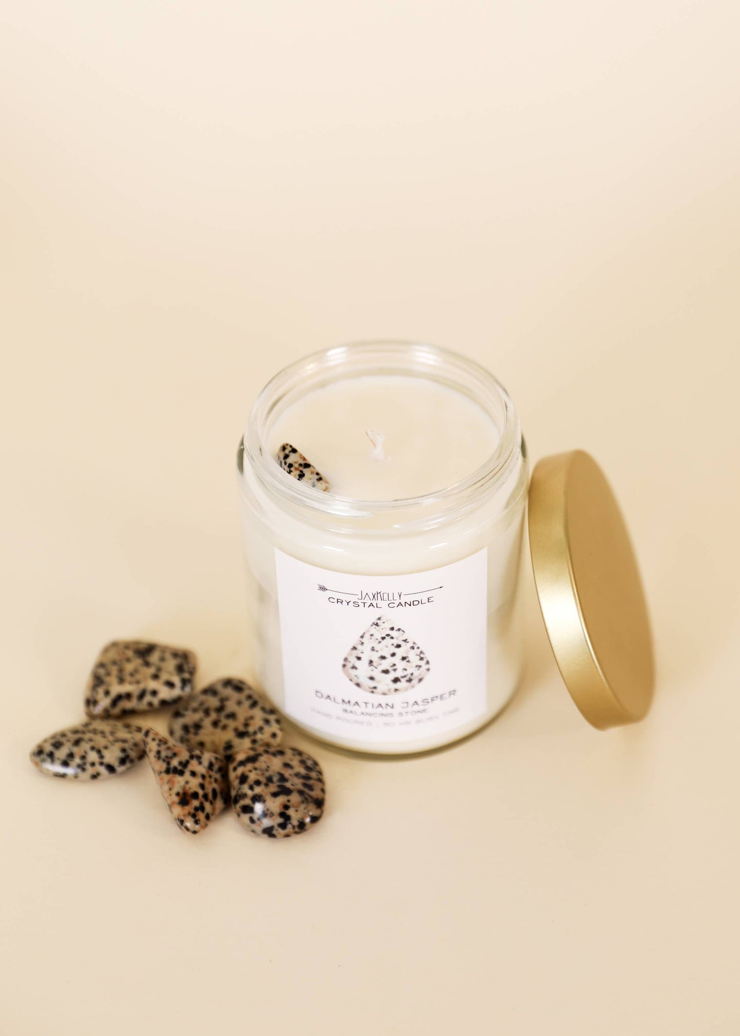 Jax Crystal Candles - Dalmatian Jasper