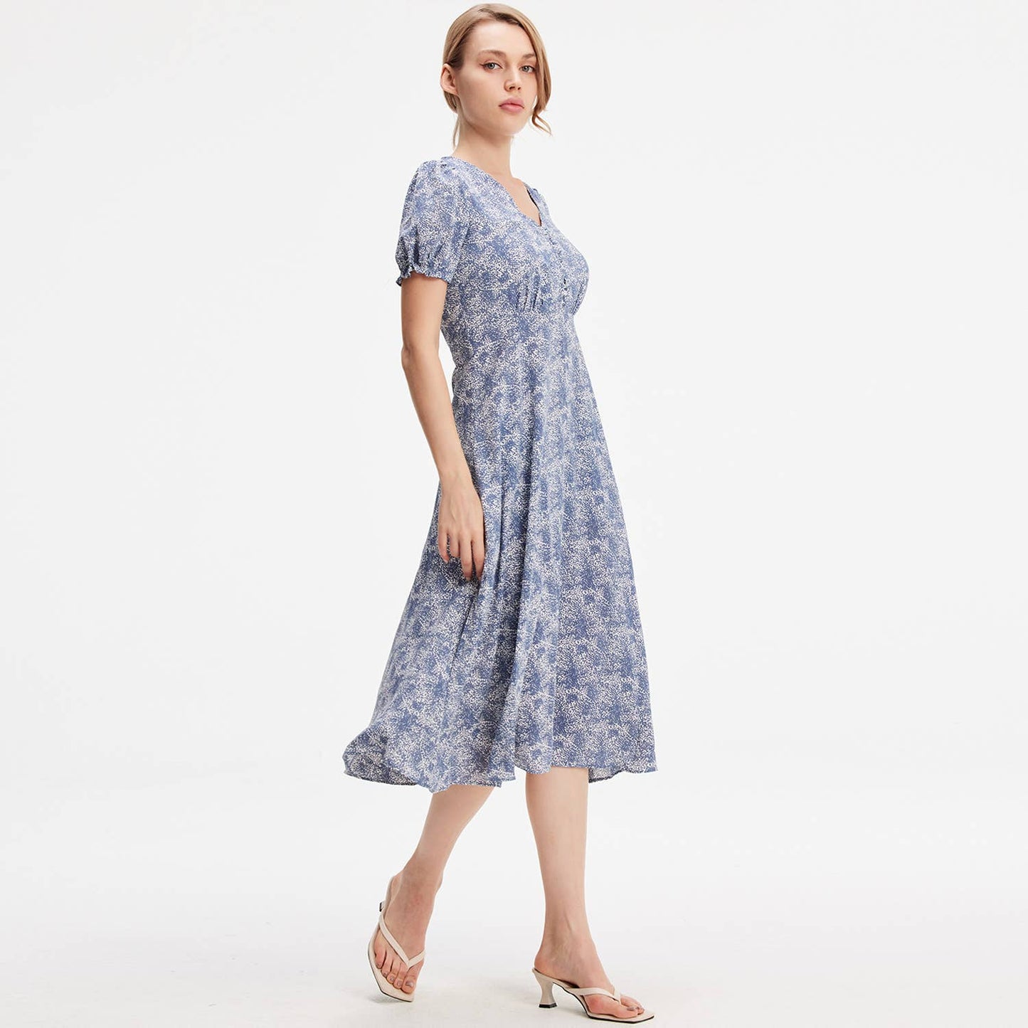 Smart Liberty print flared empire dress