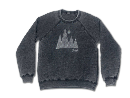 Mountain Ohana Acid Wash Crew Neck Sweatshirt