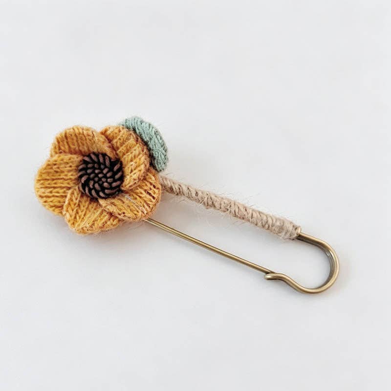 Refined Forest Style Flower Scarf Daily Brooch pin