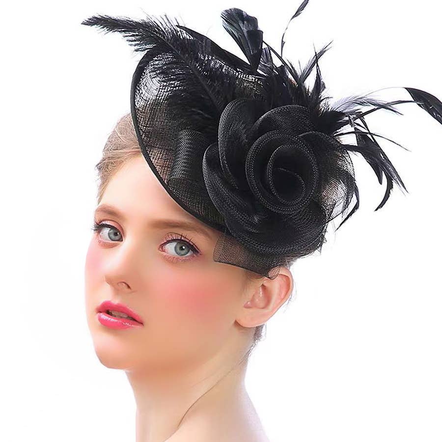 Derby Feather Hat Fascinator for Parties (11 Colors)