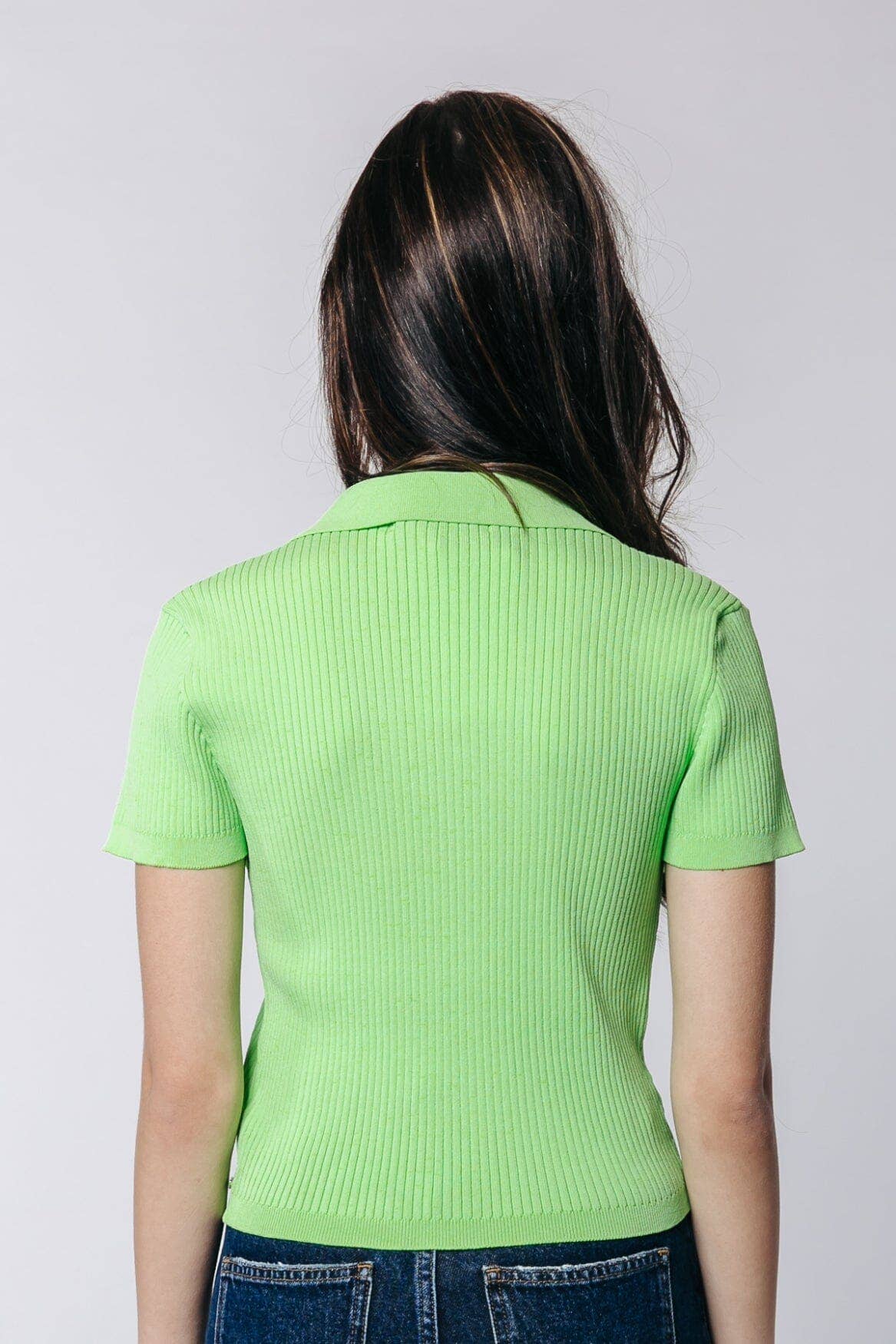 Colourful Rebel Nora Fine Knit Polo | Mint