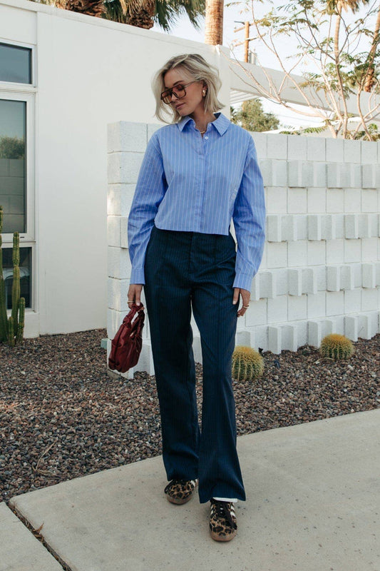 Colourful Rus Straight Pants | Dark blue