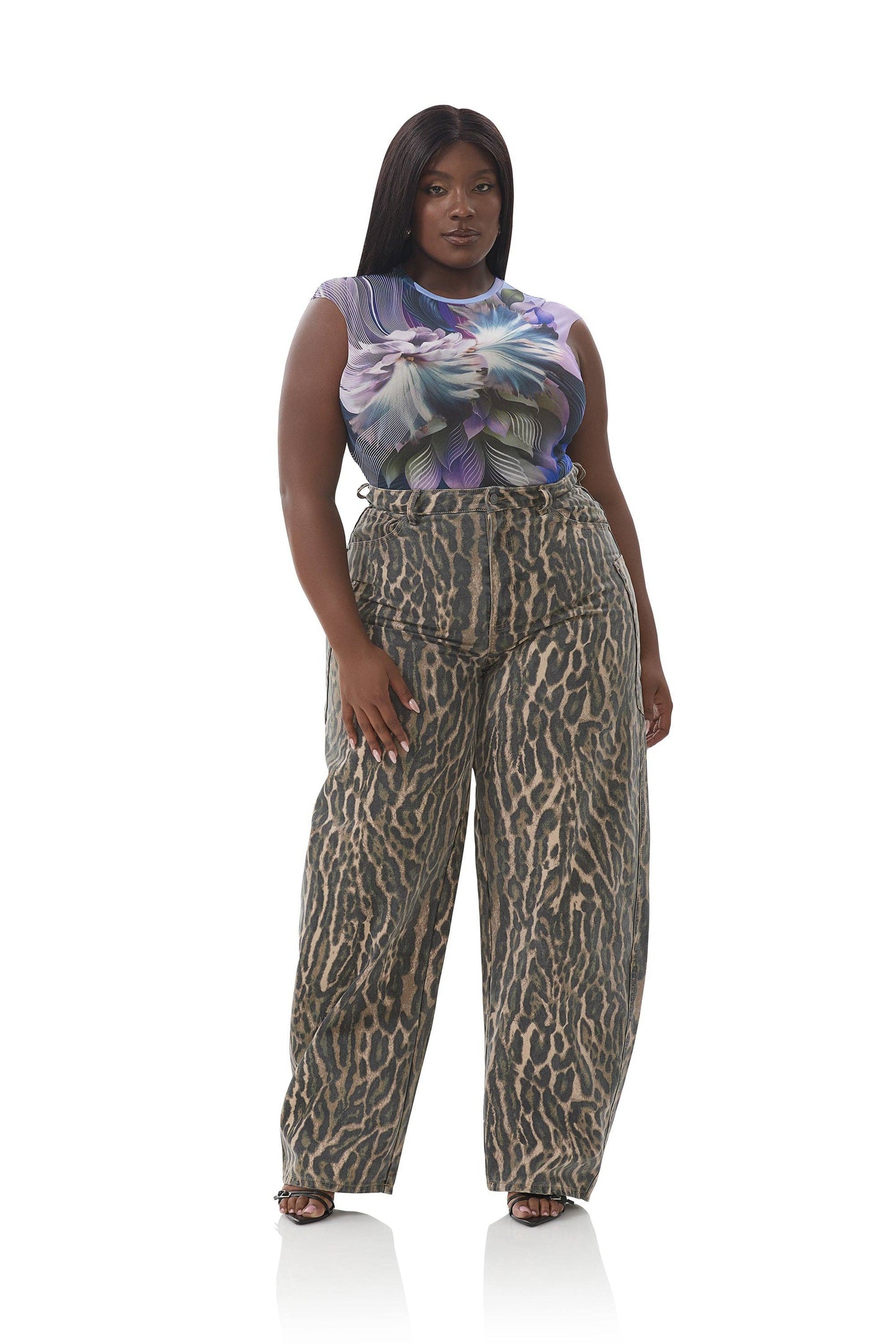 AFRM Nina Top - Abstract Orchid