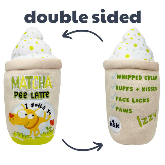 Huxley Matcha Pee Latte Dog Toy (Double Sided)