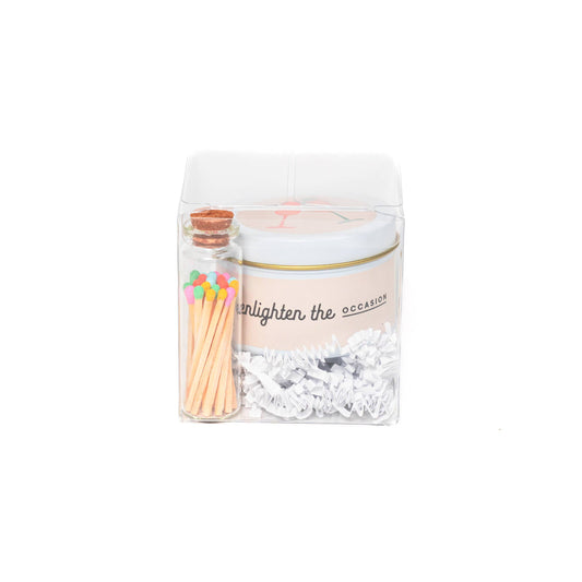 Enlighten Cheers Scented Candle and Matches Set