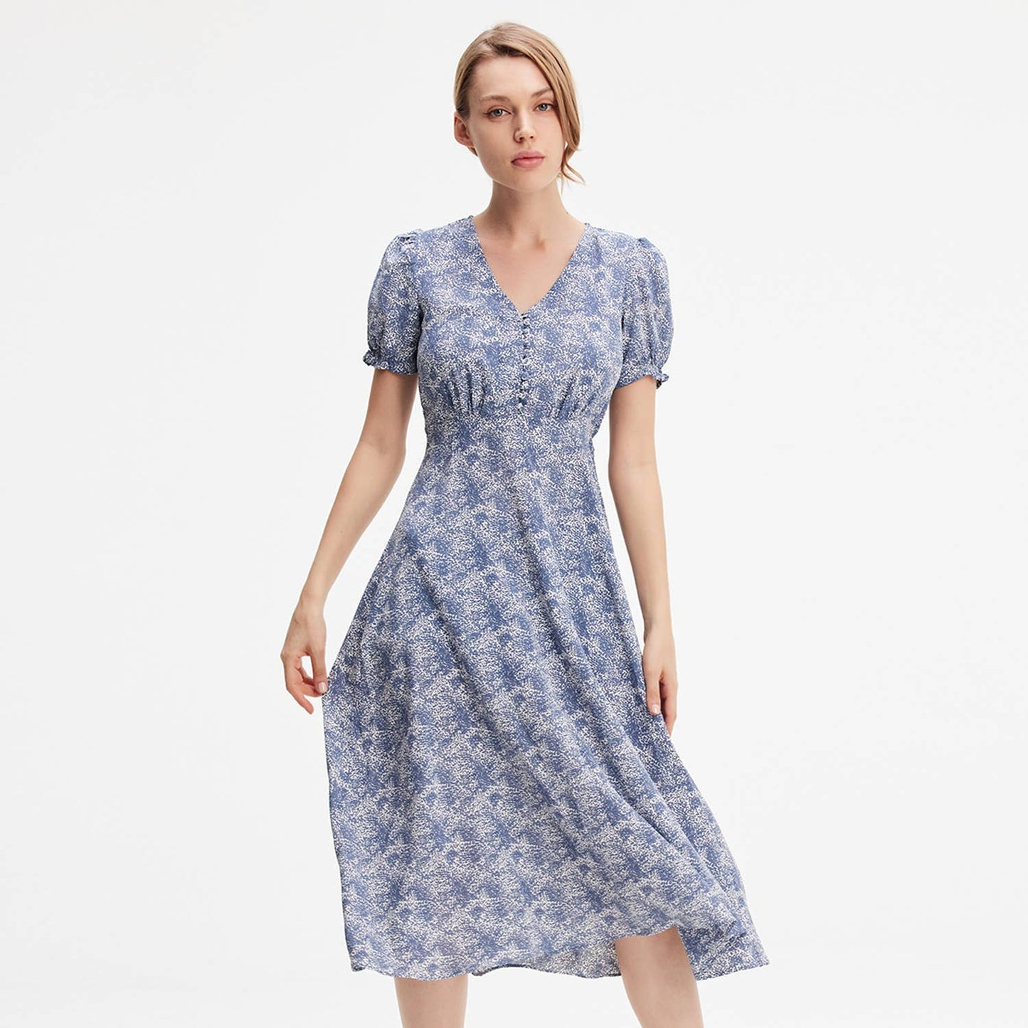 Smart Liberty print flared empire dress