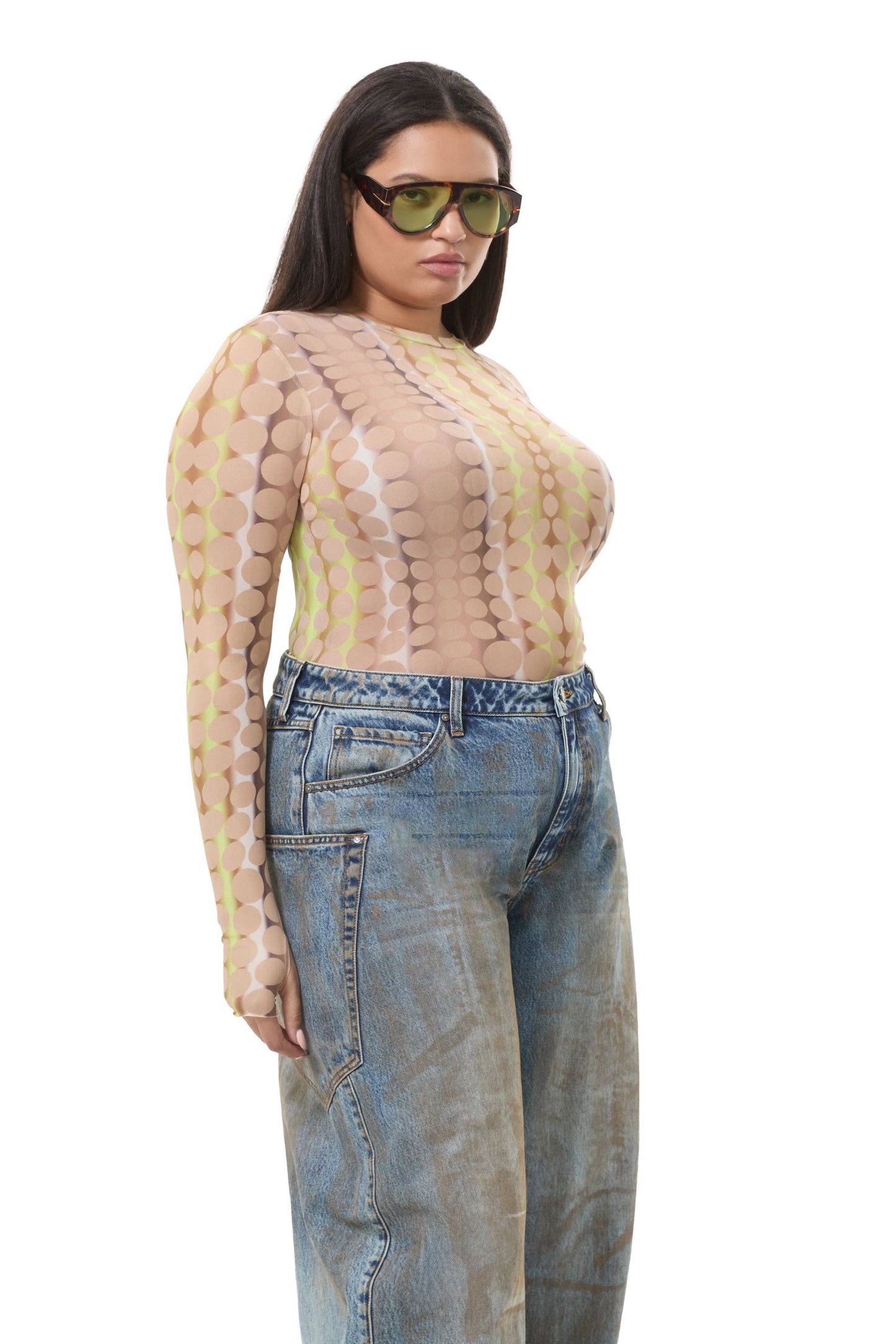 AFRM Kaylee Top - Tonal Dot