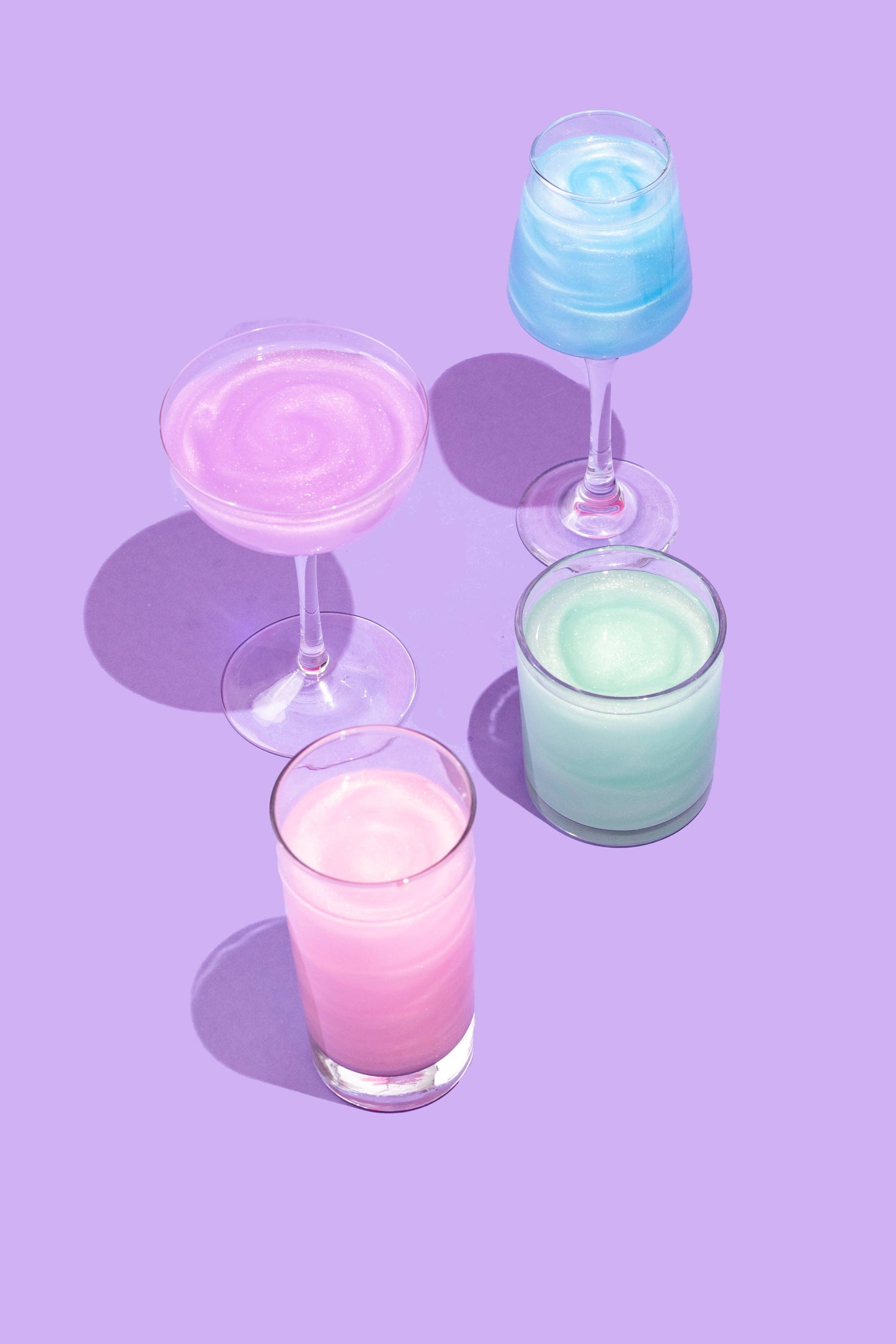 Prism Cotton Candy Glitter Bombs for Drinks