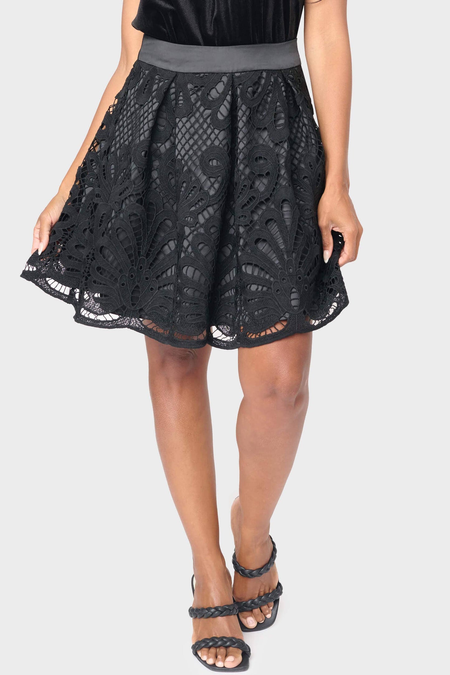 Lovely In Lace Box Pleat Skirt