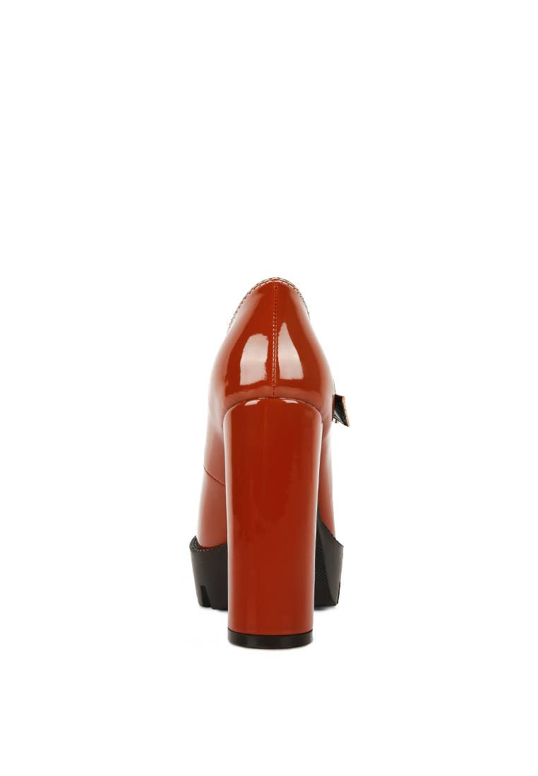 Rag MILLENIAL BUG Patent High Heeled Mary Jane Shoes