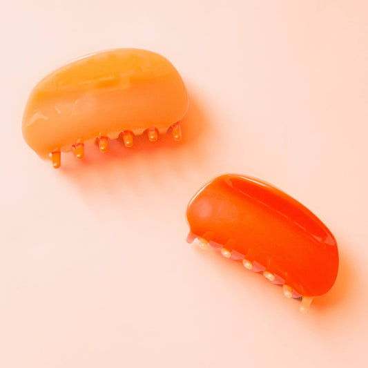 Two-Tone Hair Claw | Blood Orange