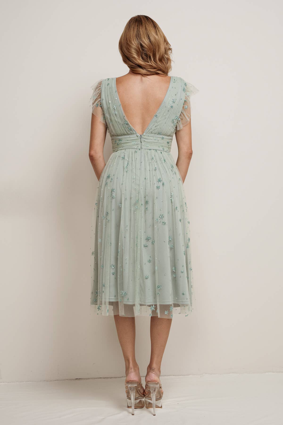 Soieblu Rosemore OUR BEST SELLING STAR SEQUIN MAXI IN MIDI VERSION