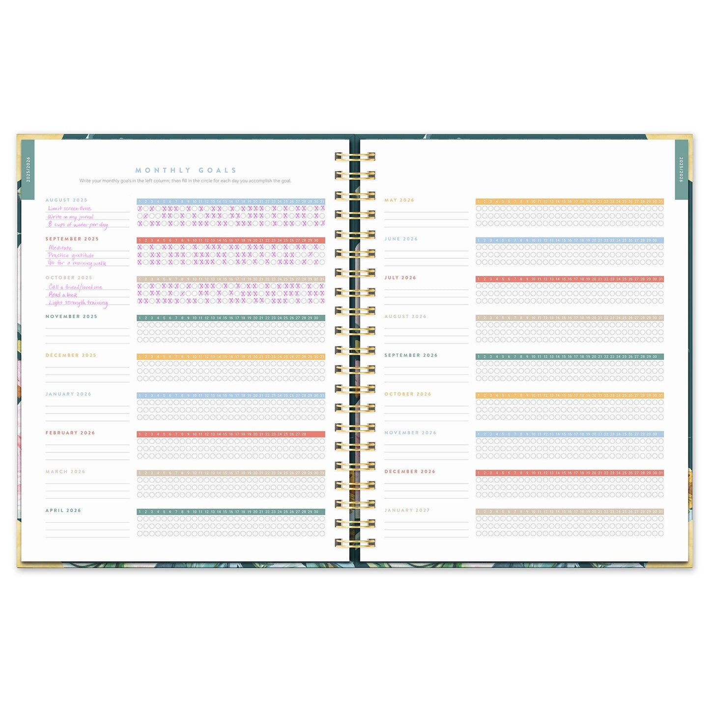 Studio Oh 2026 Bella Flora Extra-Large Spiral Planner