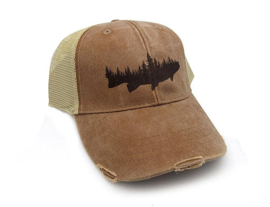 Black Lantern Fish & Forest Trucker Hat