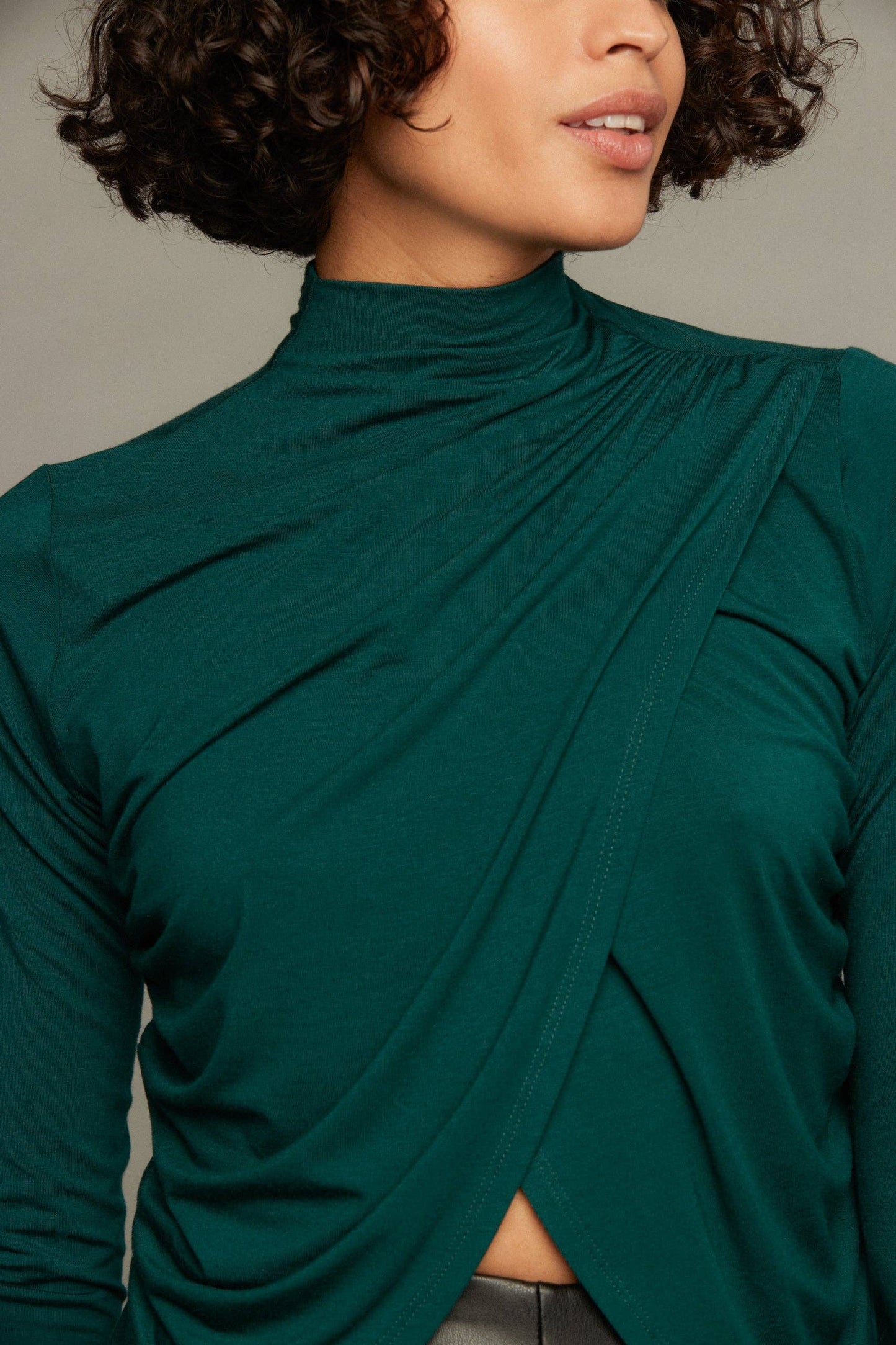 Sunday Melissa Draped Top - Emerald