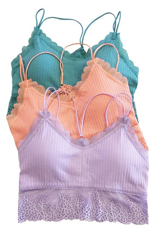Anemone Ribbed Lace Bralette
