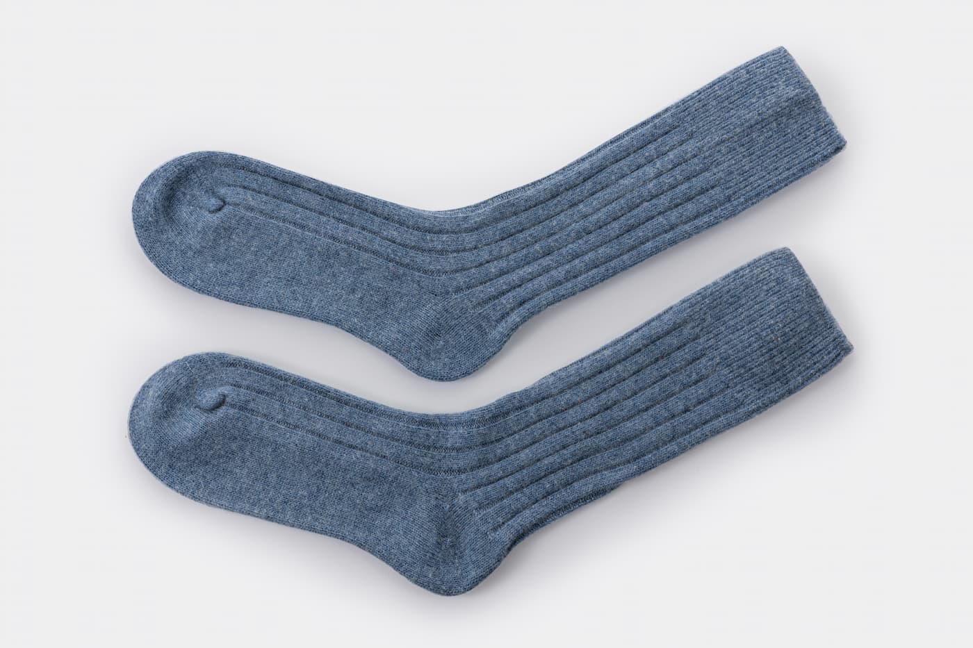 Lambswool Bed Socks blue