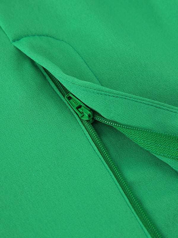 Green Noma Pants green polyester high rise waist trousers