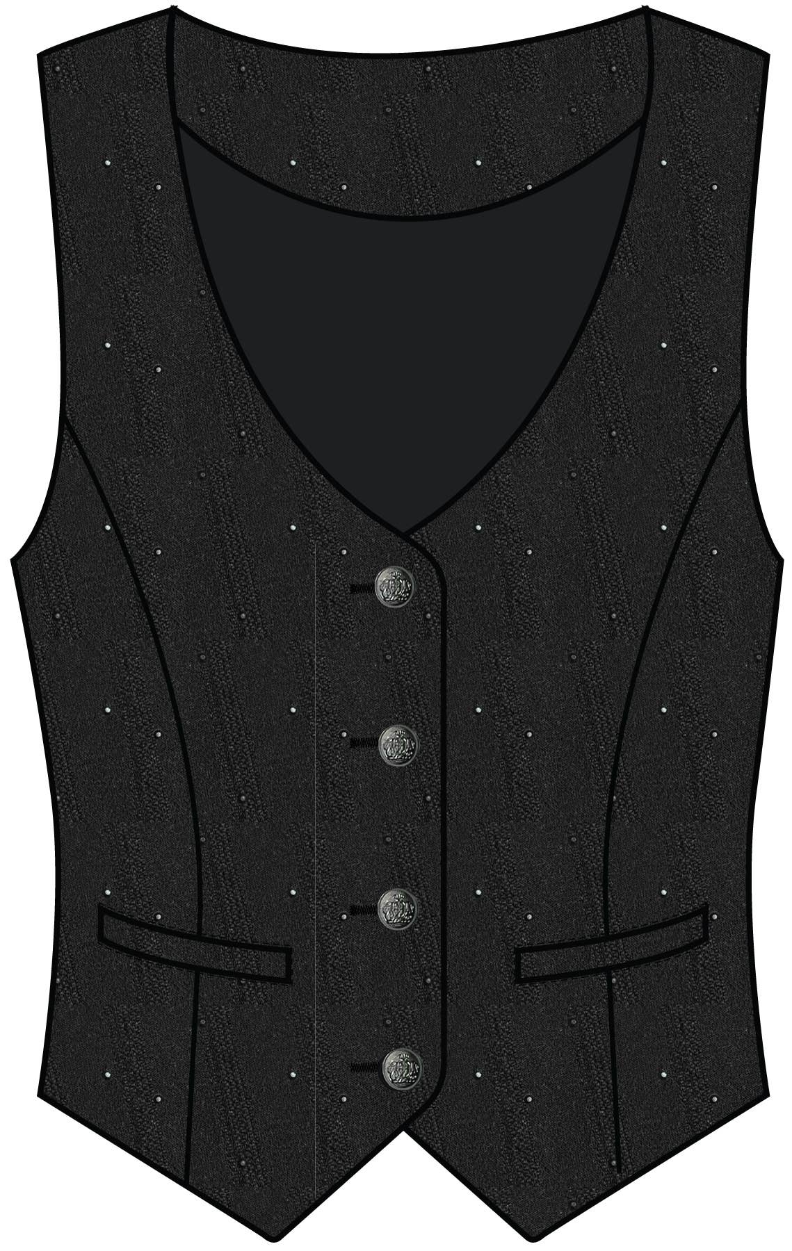 NVLT RHINESTONE VEST
