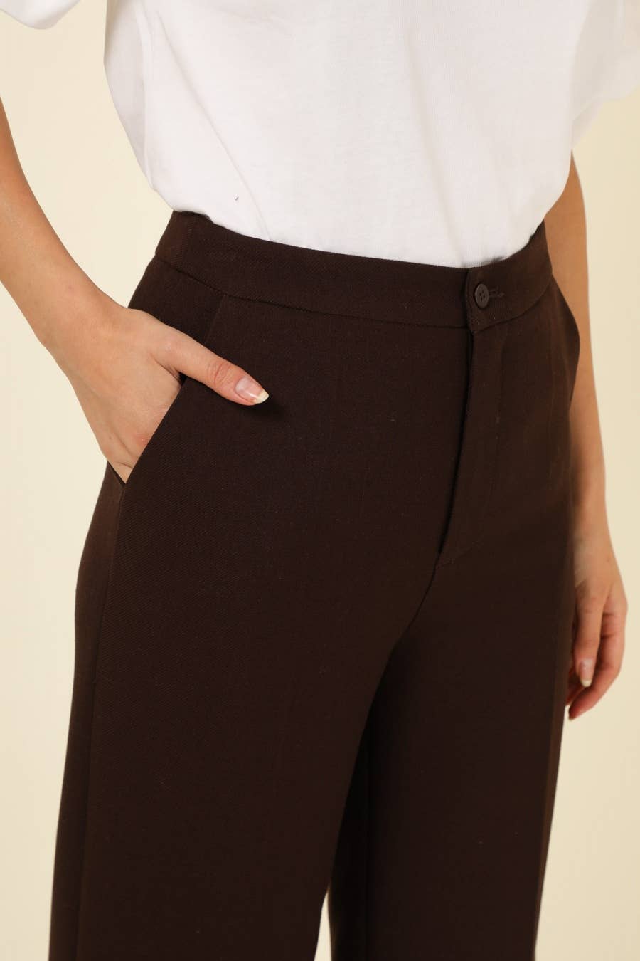 Chocolate Straight Cut Trouser