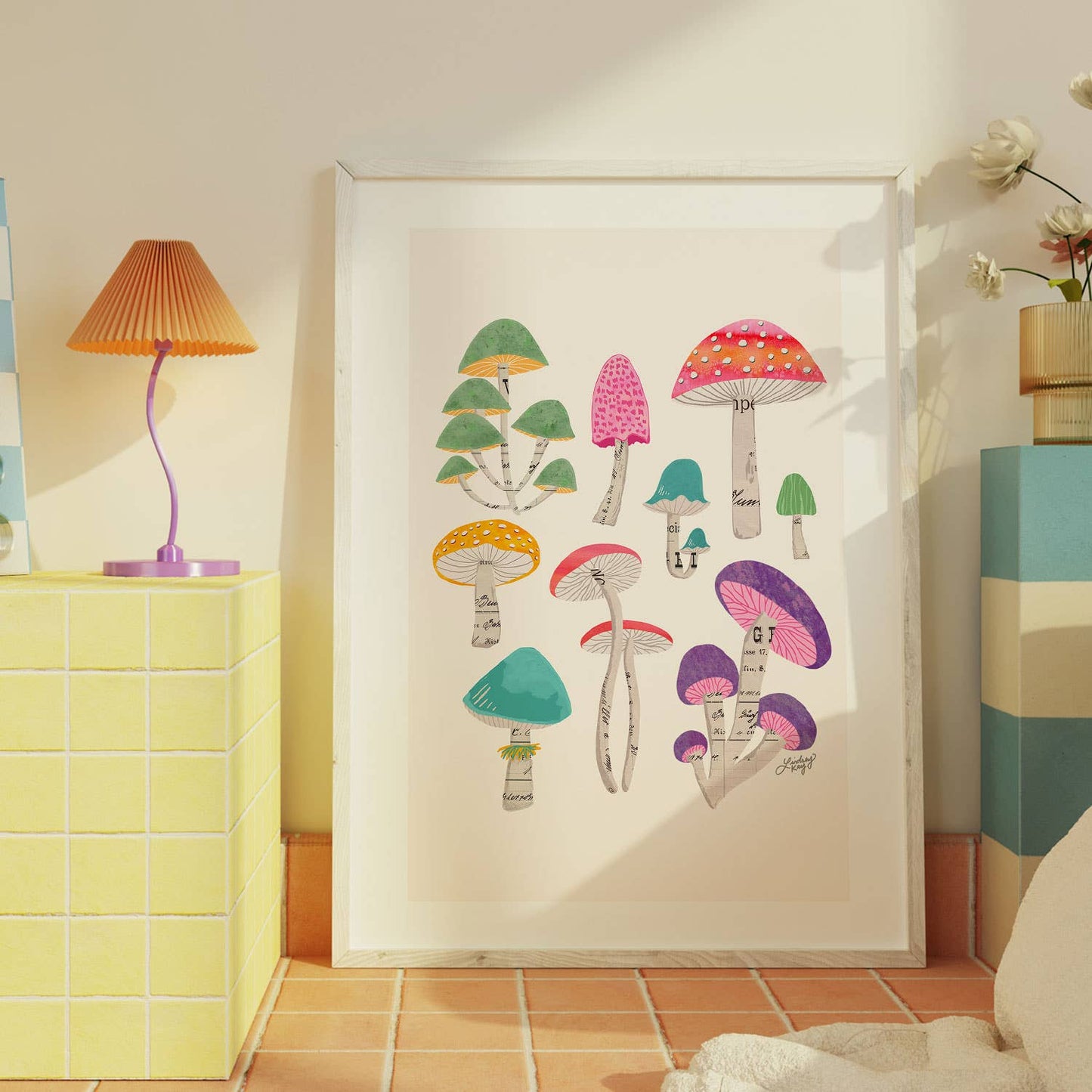 Mushrooms Illustration - Art Print